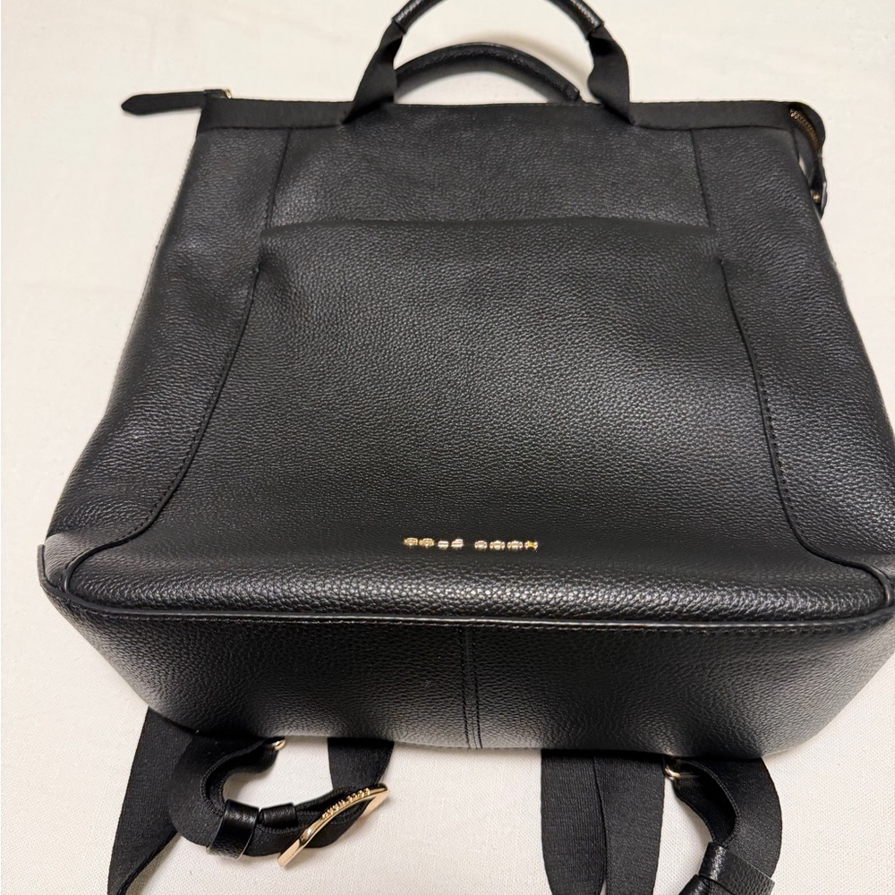 Black Leather Backpack - image 1